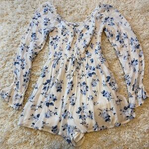 Hollister Floral Long Sleeve Romper